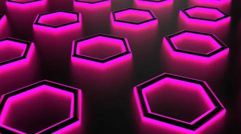 Abstract hexagon pattern as background - 3D Illustration abstract hexagon ... Stock Photos