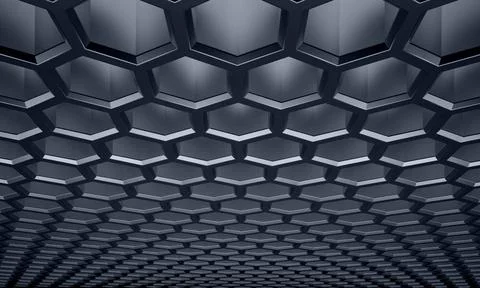 Abstract hexagon pattern as background - 3D Illustration abstract hexagon ... Stock Photos