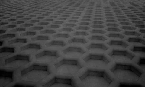 Abstract hexagon pattern as background - 3D Illustration abstract hexagon ... Foto stock