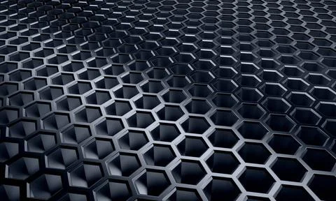 Abstract hexagon pattern as background - 3D Illustration abstract hexagon ... Stock Photos