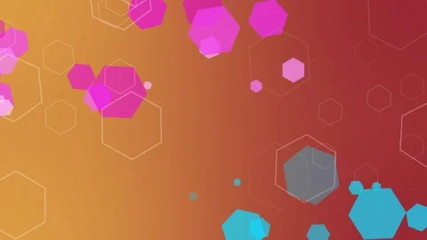 Abstract hexagon pattern background geometric shapes animation Stock Footage 339281443