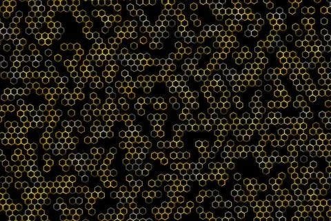 Abstract hexagon pattern with black and green colors Stock Illustration