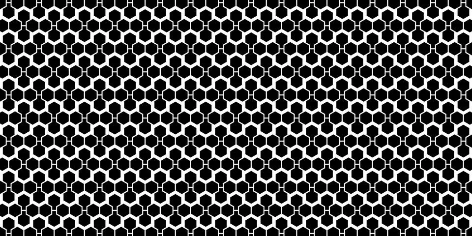 Abstract Hexagon pattern black background. Modern Vector texture illustration. Stock Illustration