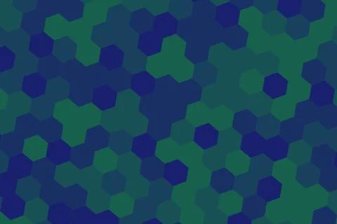 Abstract hexagon pattern with blue and green colors 스톡 일러스트