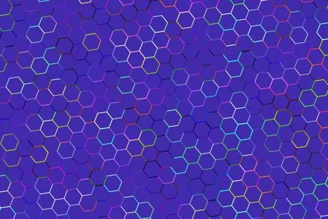 Abstract hexagon pattern on blue background for technology 스톡 일러스트