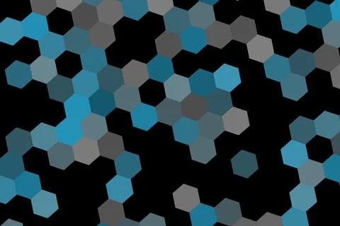 Abstract hexagon pattern with blue green gray colors イラスト素材