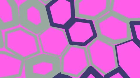 Abstract hexagon pattern in bright pink and dark blue colors 스톡 일러스트
