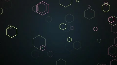 Abstract Hexagon Pattern Drifting Upward Stock Footage 327942453