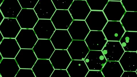 Abstract hexagon pattern with glowing lines modern geometric design with sc.. Stock Footage 336903662