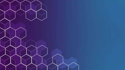 Abstract hexagon pattern gradient background with outlines modern tech styl.. Stock Footage 337081632
