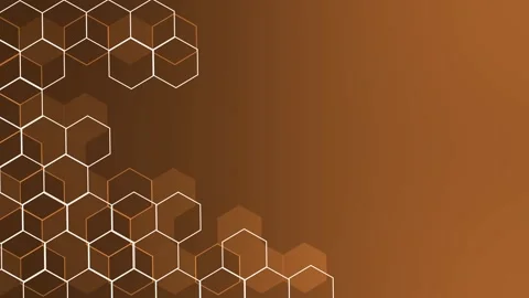 Abstract hexagon pattern gradient background with outlines modern tech styl.. Stock Footage 337081645