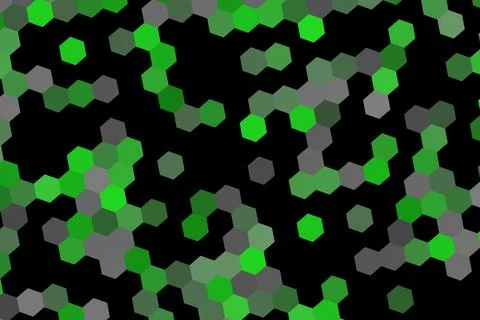 Abstract hexagon pattern with green and gray colors イラスト素材