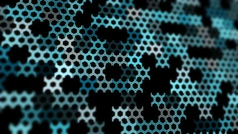 Abstract hexagon pattern loop background Stock Footage 337852125