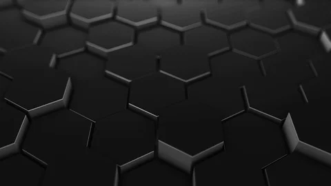 Abstract Hexagon Pattern, Minimalistic Black Texture, Random Motion, Seamless Stock Footage 124092683