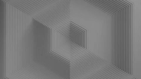 Abstract hexagon pattern with offset effect. Animation of white-gray clean rings Video stock 161426896