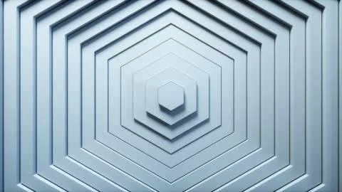 Abstract hexagon pattern with offset effect. Animation of white hexagons. Abs Stockfoto's