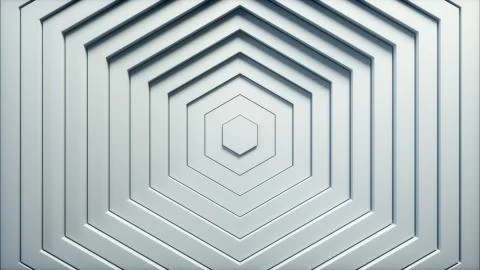 Abstract hexagon pattern with offset effect. Animation of white hexagons. Abs Stockfoto's