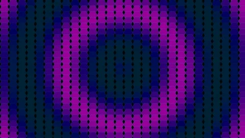 Abstract hexagon pattern pulses with vibrant purple and blue light motion b.. Video stock 341658514