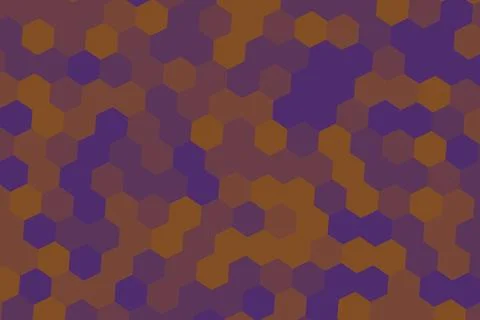 Abstract hexagon pattern with purple and brown colors Stock Illustration