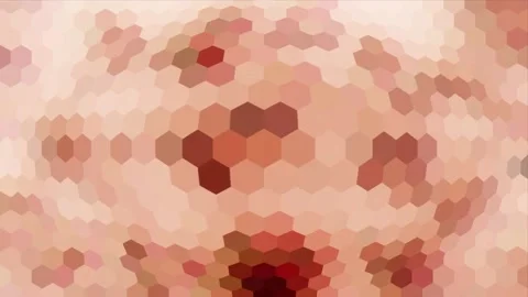 Abstract Hexagon Pattern in Red and Pink Tones Stock Footage 289112798