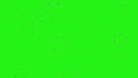Abstract hexagon pattern - seamless looping, green screen and 4K Stock Footage 84781965