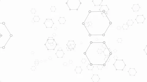 Abstract hexagon pattern - seamless looping, alpha channel and 4K Stock Footage 84782090
