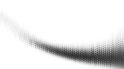 Abstract Hexagon Pattern Vector with Gradient Density and Curved Flow Stock Illustration