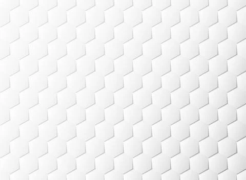 Abstract hexagon pattern white paper cut design decoration background. Stock Illustration