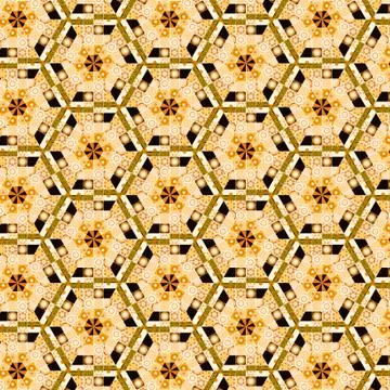 Abstract hexagon seamless geometric patterns background - Geometric circle -  Stock Illustration