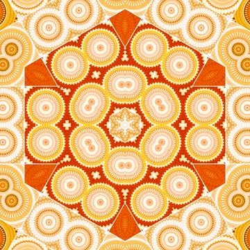 Abstract hexagon seamless geometric patterns background - Geometric circle -  Stockillustratie
