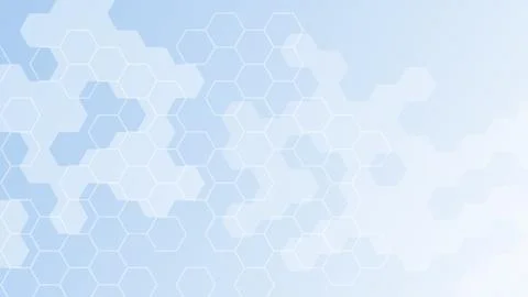 Abstract hexagon shape background on light blue color, vector illustration Stock Illustration