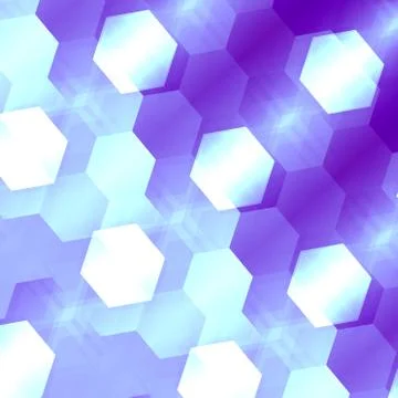 Abstract hexagon shape concept. Shiny fantasy wall paper. Ice crystal style. Stock Illustration