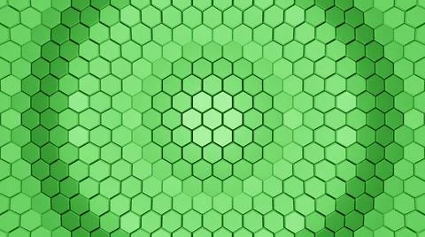 Abstract Hexagon Shapes Background, 3D Rendered 4K Futuristic Green Backdrop 스톡 일러스트