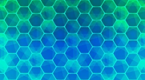 Abstract Hexagon structure Dark geometric background Stock Illustration