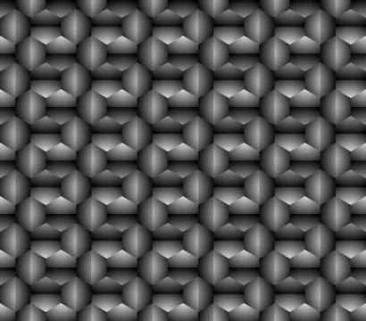 Abstract Hexagon structure Dark geometric background Stock Illustration