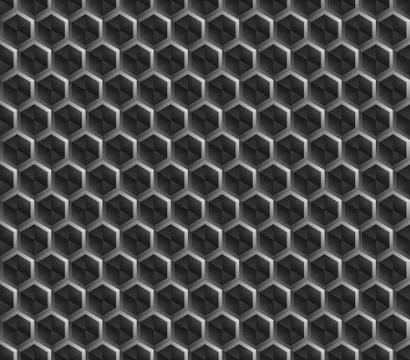 Abstract Hexagon structure Dark geometric background Stock Illustration