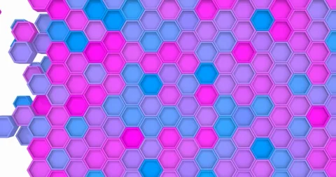 Abstract hexagon surface loop transition Video stock 116010363