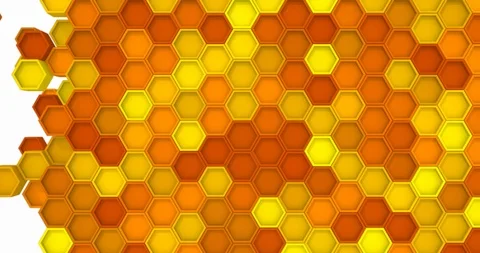 Abstract hexagon surface loop transition Video stock 116016618