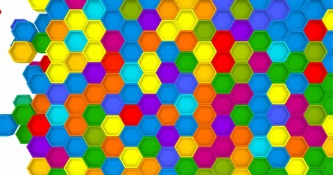 Abstract hexagon surface loop transition Video stock 116053452