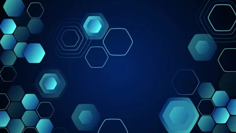 Abstract hexagon technology background animation, Abstract white and gray t.. Stock Footage 346757380