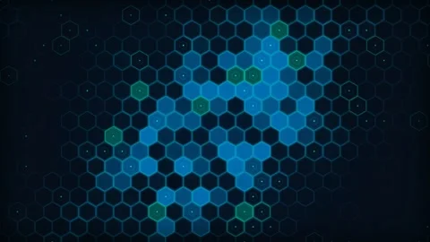 Abstract Hexagon Technology Pattern Seamless Background Stock Footage 331592867