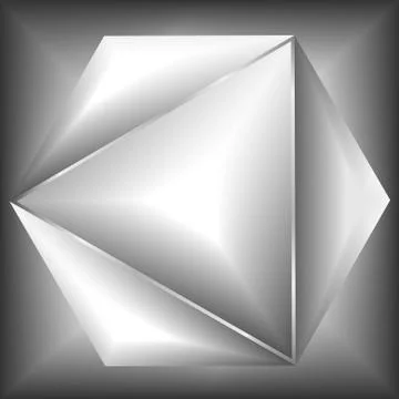 Abstract hexagon triangles of fuzzy triangles logo Stock Illustration