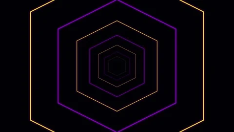 Abstract Hexagon Tunnel Animation Stock Footage 344247890