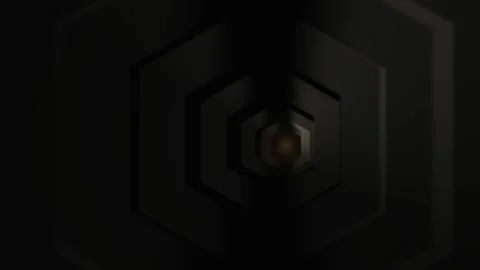 Abstract hexagon tunnel depth background for seamless Stock Footage 341817802