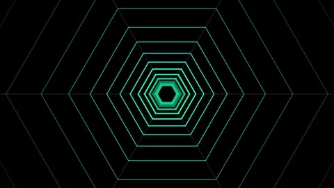 Abstract Hexagon Tunnel Motion Graphics 스톡 동영상 346159593