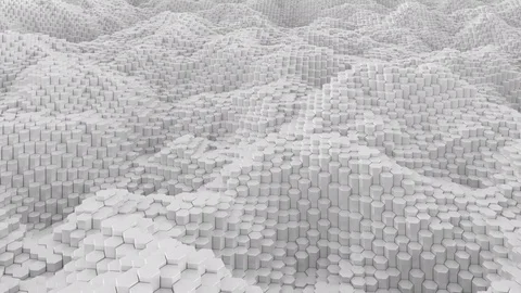 Abstract hexagon wavy motion white background. 库存影片 85388870