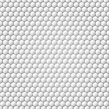 Abstract hexagon white pattern on the gradient gray background. Stock Illustration