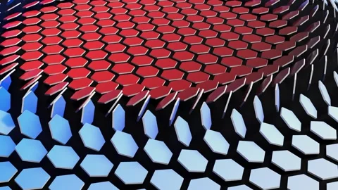 Abstract hexagonal background, 3d animation geometry Video stock 249549635