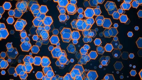 Abstract hexagonal background. 3d rendering backdrop Stock Illustration