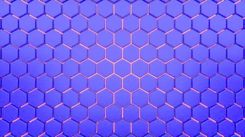 Abstract hexagonal background. A large number with plastic purple hexagons on 스톡 일러스트